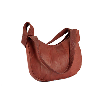 Shopper Bag - Leather 34cm x 22cm Brown Double Handles Magnetic Closure Zipped Pocket Mobile Case