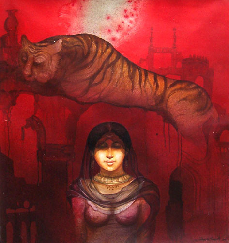 "The Queen" - Gouranga Beshai Paintings