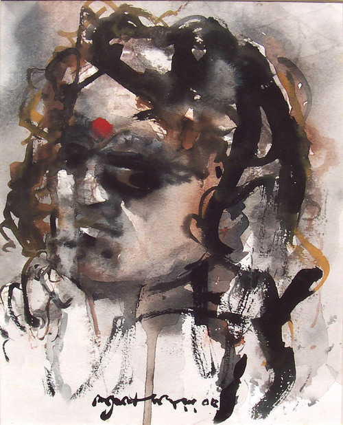 "Portrait" - Shyamal Dutta Ray Paintings