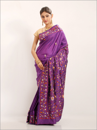 Parsi Work in Bangalore Silk Saree