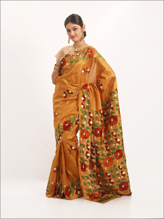 Art Work in Bangalore Silk Saree