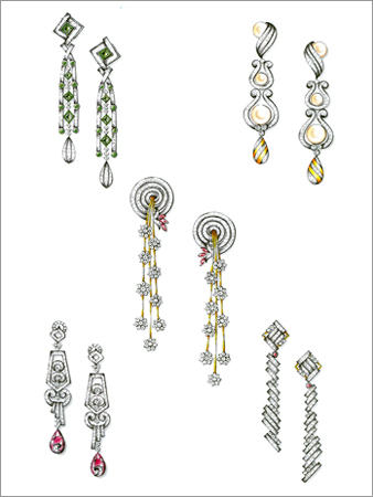 Danglers - Gold, 20-40 mm, Diamond Prong Setting | Elegant Design, Polished Finish, Versatile Styles