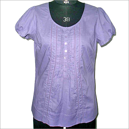Half Slvs BLS with Pleats & Ladder Lace