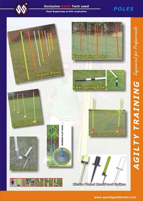 Flexi Sprint Poles, Slalom Poles, Spikes