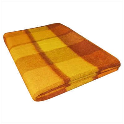 Indian Woolen Blanket - Wool, 60x90 inches, Orange | Warmth, Softness, Comfort, Durable