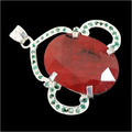 Ruby Emerald Gemstone Pendant