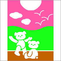Bears Pink Baby Bib