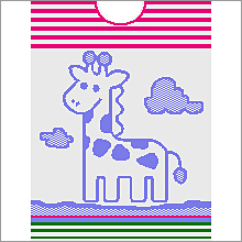 Giraffe Blue Baby Bib