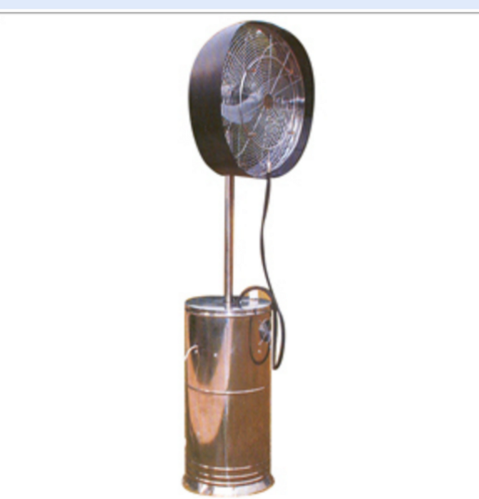 Stainless Steel Misting Fans - Color: Silver