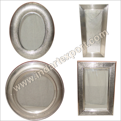 White Metal Mirror