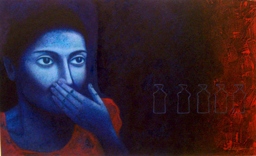 "Untitled" - Atin Basak Paintings