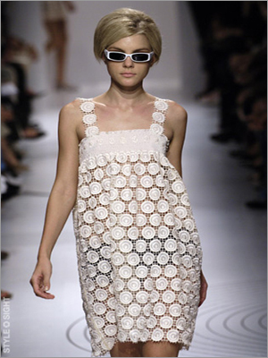 Eyelet Embroidery Ladies Dress
