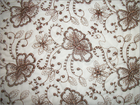 Brown Eyelet Embroidery