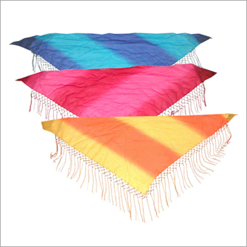 Chiffon Shaded Triangle with Fringes