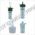 Medical Humidifier Bottles - Polycarbonate & Brass, Lightweight, Compact Size, Screw-on Type With Metal Inlet, Nebulizer Bottle Functionality