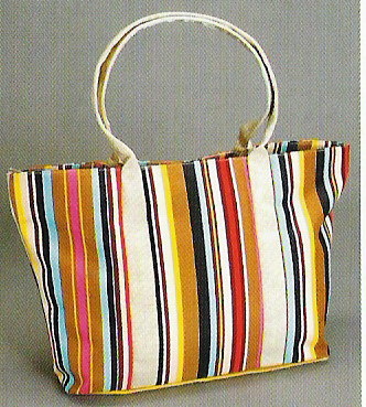 Stripe Printed Canvas bag