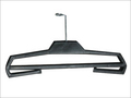 Garments Plastic Hanger - Durable 17 Inch Black Plastic With Metal Hook | Anti-slip, Wrinkle-free, Space-saving, Versatile Design