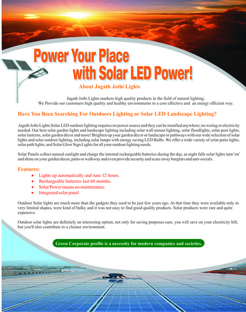 Jagath Jothi Lights (profile )