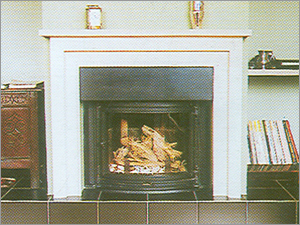 Creamy White/Fire Place with Lintle