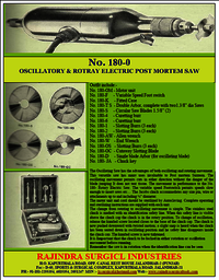 Post Mortem Electric Saw - Operating Type: Semi-automatic