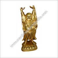 Brass Laughing Buddha Statue