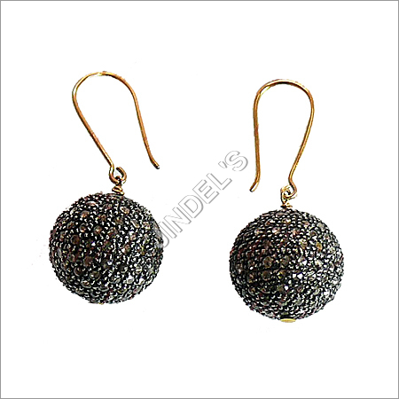 Rose Cut Diamond Earrings