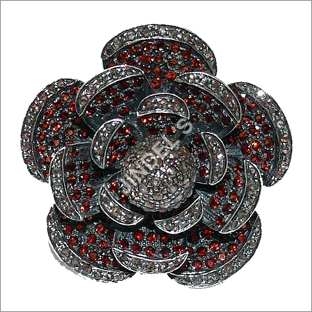 Diamond Flower Cocktail Ring