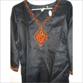 Black With Orange Stone Work Kurti