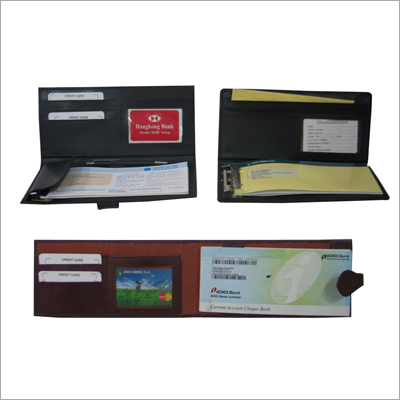 Leather Cheque Book Holder