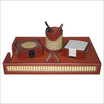 Leather Tray and Cases for Costers pen and Papers.