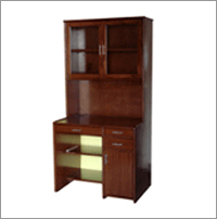 Computer & Study Table - Wood 48x30x72 Inches Brown | Spacious Desktop Storage Cabinets 2 Drawers 3 Shelves Easy Assembly
