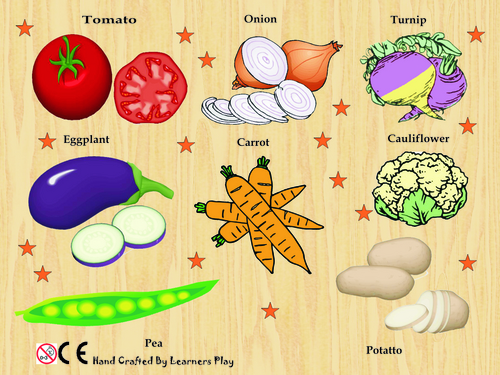 Vegetable Peg Board Puzzle