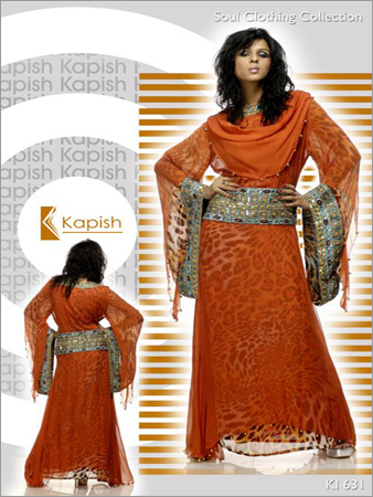 Printed Long Sleeve Kaftan