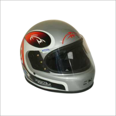 Helmet - ABS Plastic Size M Silver | Impact Resistant Lightweight Aerodynamic Shell Clear Visor