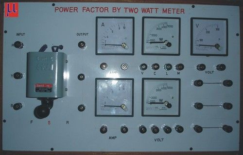 Power Factor By Two Watt Meter For Electrical Engineering Lab