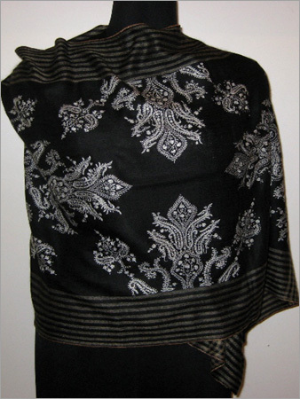 100% Hand Embroidered Pashmina Stole