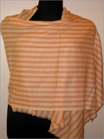 Handmade Pashmina Stole with Stripes