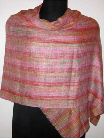 Hand Spun Hand Woven 100% Pure Pashmina Stole - 70x200cms, Pink, Soft Texture, Warmth, Stylish Design