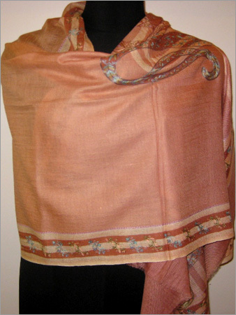 100% Pure Pashmina Qalamkar Embroiedered Stole