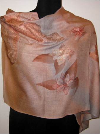 100% Cashmere Hand Painted Embroidered Shawls