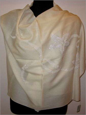100% Cashmere Stole with Bead Work