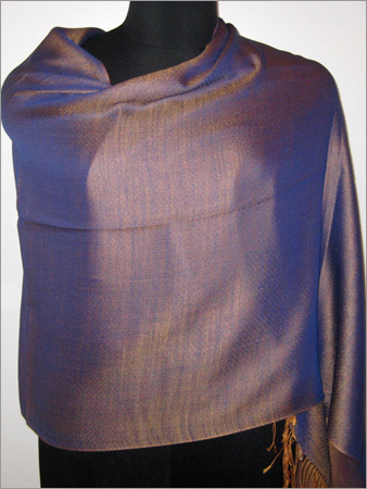 50% Silk/50% Wool Diamond Weave Reversable Stole
