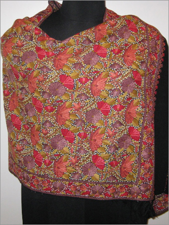 100% Cashmere Stole with Hand Ari Work