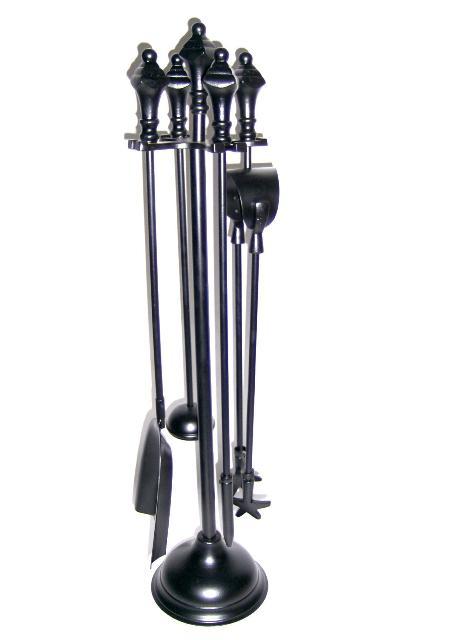 Black Powder Coated Fire Tools