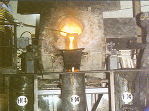 Copper Casting Into Water Cooled Moulds
