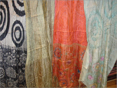 Silk Embroidered Stoles