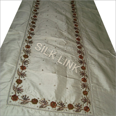 Hand Embroided Silk Fabric