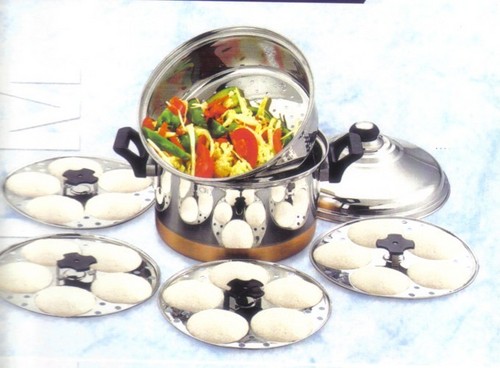 Stainless steel steamer idli pot