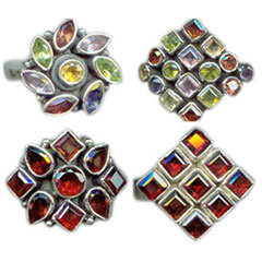 Silver Gemstone Rings