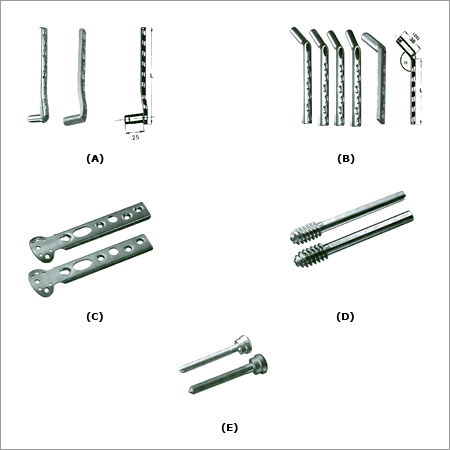 DHS / DCS Instrument & Implants - Surgical Steel, Multiple Lengths 25-370mm, Various Holes | Strong Fixation, Precise Fit, Durable Material